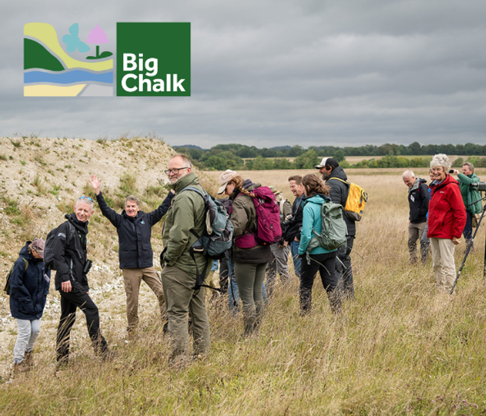 Members of Big Chalk partnership organisations on a field trip