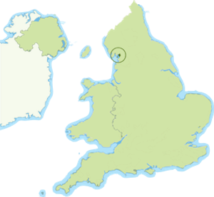 Map showing location of Arnside and Sliverdale National Landscape