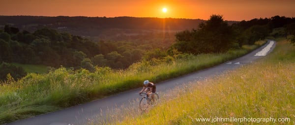 Surry Hills NL - Cyclists Sunset Box Hill (c) John Miller